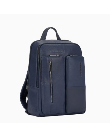 Piquadro Ronnie: Zaino PC 14", Pelle, RFID